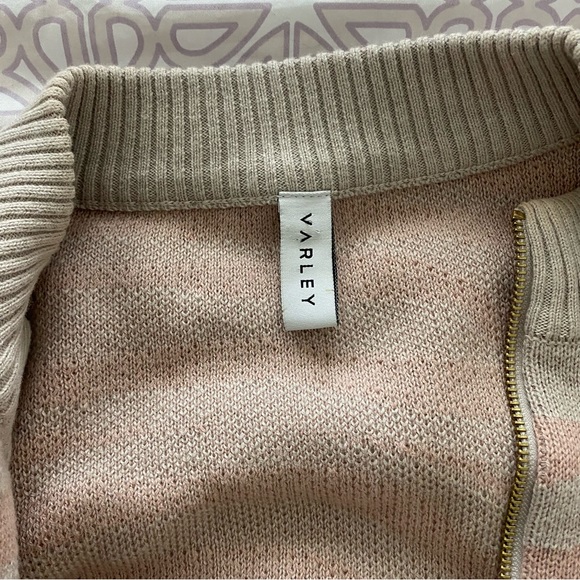 Varley Mayberry sweater pink blush zebra size large wool cotton - Picture 6 of 11